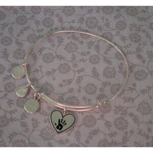 EUC Alex and Ani Forever Touched My Heart Expandable Wire Bangle